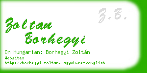 zoltan borhegyi business card